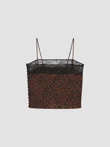 Frame Women's Delphine Leopard-Print Lace-Trim Silk Camisole | Thumbnail 8 Frame Women's Delphine Leopard-Print Lace-Trim Silk Camisole | Thumbnail 8