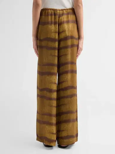 Frame Women's Tiger-Striped Silk Lounge Pants | Thumbnail 3
