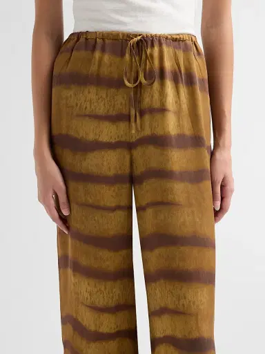 Frame Women's Tiger-Striped Silk Lounge Pants | Thumbnail 5