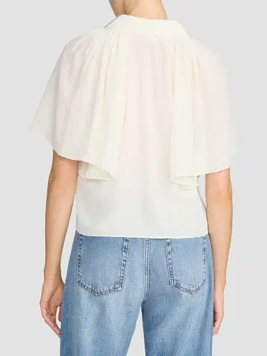 Frame Women's Silk Peter Pan-Collar Gala Shirt | Thumbnail 2