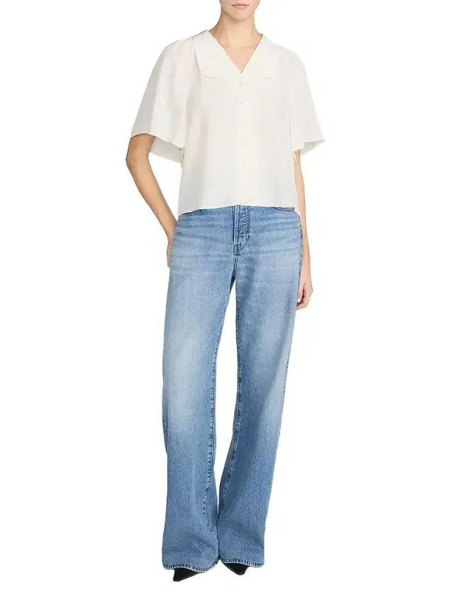 Frame Women's Silk Peter Pan-Collar Gala Shirt