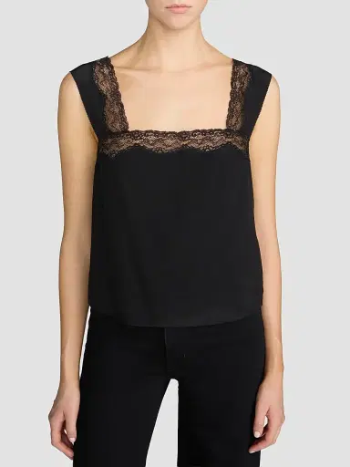 Frame Women's The Chandelier Lace-Trimmed Silk Cami Top | Thumbnail 2 Frame Women's The Chandelier Lace-Trimmed Silk Cami Top | Thumbnail 2