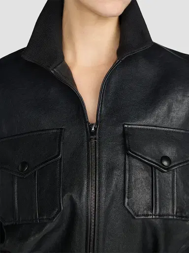 Frame Women's Ace Leather Jacket | Thumbnail 5 Frame Women's Ace Leather Jacket | Thumbnail 5
