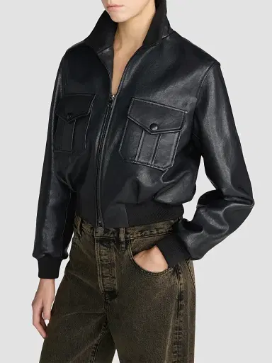 Frame Women's Ace Leather Jacket | Thumbnail 8 Frame Women's Ace Leather Jacket | Thumbnail 8