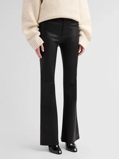 Frame Women's Leather Flared Pants | Thumbnail 4