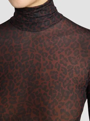 Frame Women's The Hosiery Leopard Print Sheer Top | Thumbnail 4 Frame Women's The Hosiery Leopard Print Sheer Top | Thumbnail 4