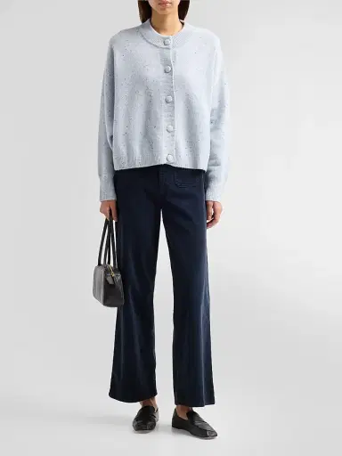 Frame Women's Fleck Cashmere Crewneck Cardigan | Thumbnail 2