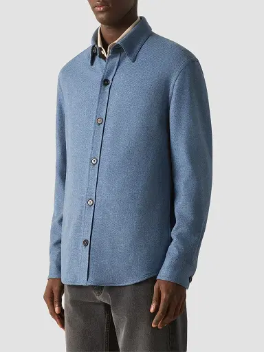Zegna Men's Oasi Cashmere Overshirt | Thumbnail 3 Zegna Men's Oasi Cashmere Overshirt | Thumbnail 3