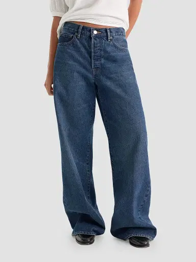 GOOD AMERICAN Women's Vintage Low-Slung Baggy Jeans | Thumbnail 4