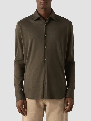 Zegna Men's Cashmere and Silk Shirt | Thumbnail 2 Zegna Men's Cashmere and Silk Shirt | Thumbnail 2
