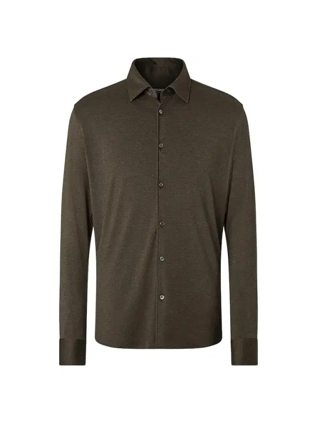Zegna Men's Cashmere and Silk Shirt