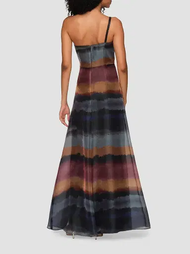 Kay Unger Women's Daniela Watercolor-Print One-Shoulder Gown | Thumbnail 4