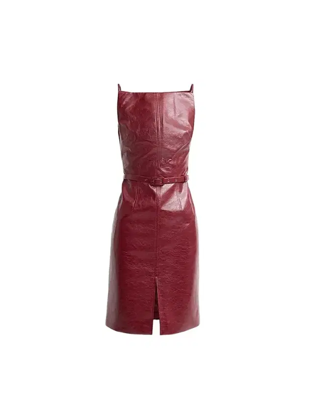 Toccin Women's Zivana Faux Leather Belted Mini Dress