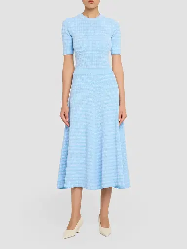 PRABAL GURUNG Women's Rib-Knit Cotton-Blend Midi Skirt | Thumbnail 2