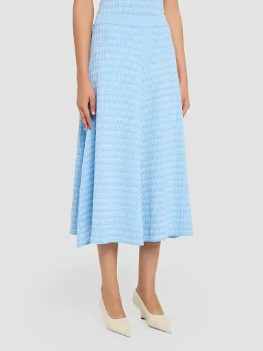 PRABAL GURUNG Women's Rib-Knit Cotton-Blend Midi Skirt | Thumbnail 4