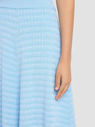 PRABAL GURUNG Women's Rib-Knit Cotton-Blend Midi Skirt | Thumbnail 5
