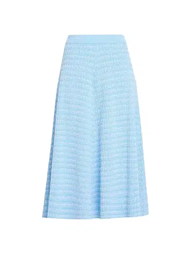 PRABAL GURUNG Women's Rib-Knit Cotton-Blend Midi Skirt | Thumbnail 1