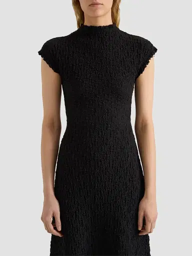 Proenza Schouler White Label Women's Cleo Stretch Jersey Jacquard A-Line Midi Dress | Thumbnail 4 Proenza Schouler White Label Women's Cleo Stretch Jersey Jacquard A-Line Midi Dress | Thumbnail 4