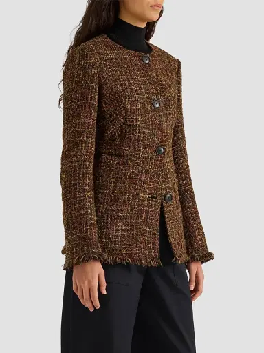 Proenza Schouler White Label Women's Aurelia Tweed Collarless Jacket | Thumbnail 7 Proenza Schouler White Label Women's Aurelia Tweed Collarless Jacket | Thumbnail 7