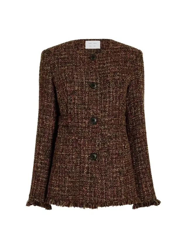 Women's Aurelia Tweed Collarless Jacket Women's Aurelia Tweed Collarless Jacket