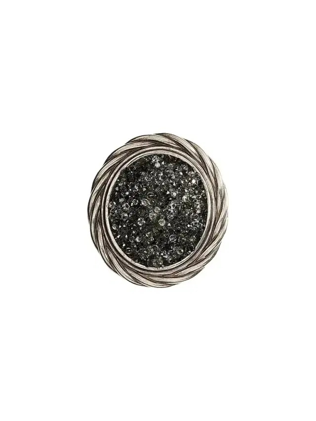 Ralph Lauren Women's Antiqued Twisted-Frame Pyrite Brooch