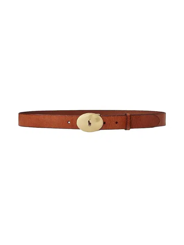 Women's Logo Leather Buckle Belt