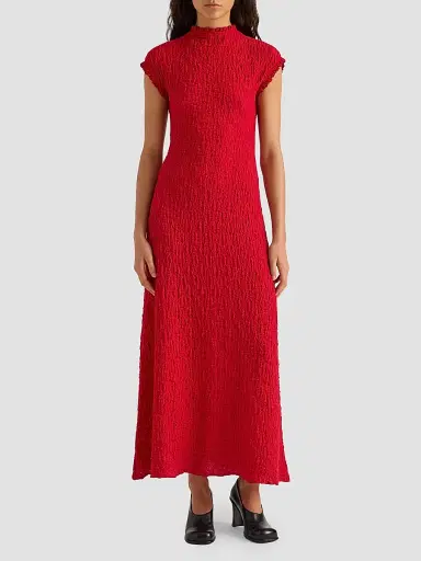 Proenza Schouler White Label Women's Cleo Stretch Jersey Jacquard A-Line Midi Dress | Thumbnail 2 Proenza Schouler White Label Women's Cleo Stretch Jersey Jacquard A-Line Midi Dress | Thumbnail 2