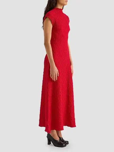 Proenza Schouler White Label Women's Cleo Stretch Jersey Jacquard A-Line Midi Dress | Thumbnail 5 Proenza Schouler White Label Women's Cleo Stretch Jersey Jacquard A-Line Midi Dress | Thumbnail 5