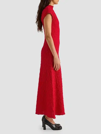 Proenza Schouler White Label Women's Cleo Stretch Jersey Jacquard A-Line Midi Dress | Thumbnail 6 Proenza Schouler White Label Women's Cleo Stretch Jersey Jacquard A-Line Midi Dress | Thumbnail 6