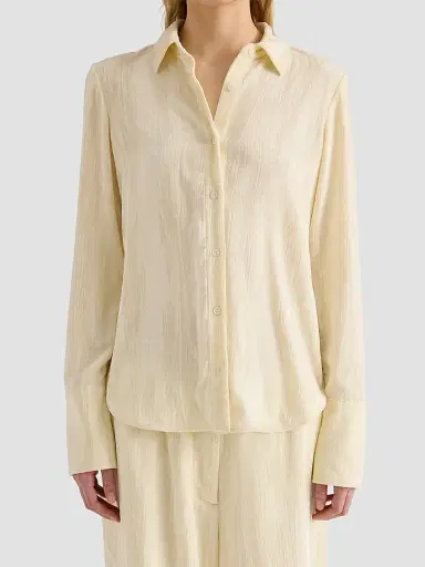 Proenza Schouler White Label Women's Madi Crushed Velvet Shirt | Thumbnail 4 Proenza Schouler White Label Women's Madi Crushed Velvet Shirt | Thumbnail 4