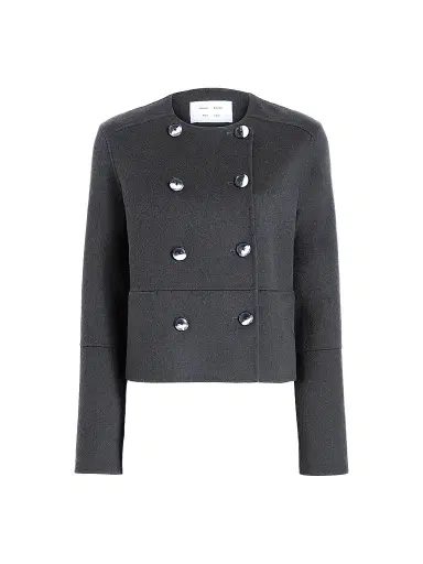 Proenza Schouler White Label Women's Courtney Double-Face Melton-Wool-Blend Jacket | Thumbnail 1 Proenza Schouler White Label Women's Courtney Double-Face Melton-Wool-Blend Jacket | Thumbnail 1