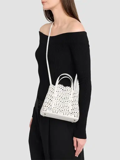 Alaïa Women's Mina 20 Perforated Leather Top Handle Bag | Thumbnail 2 Alaïa Women's Mina 20 Perforated Leather Top Handle Bag | Thumbnail 2