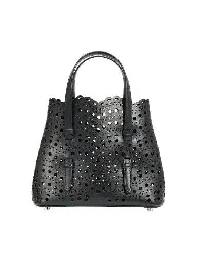 Alaïa Women's Mina 20 Perforated Leather Top Handle Bag | Thumbnail 1 Alaïa Women's Mina 20 Perforated Leather Top Handle Bag | Thumbnail 1