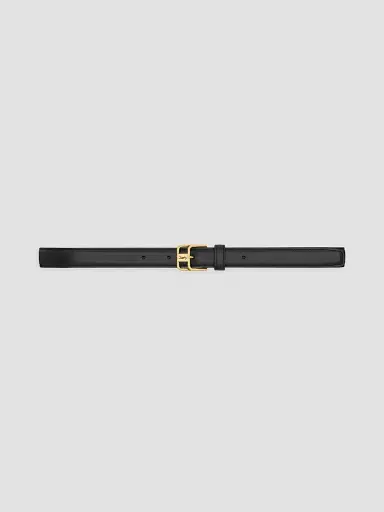 Saint Laurent Women's Cassandre Double-Buckle Thin Belt in Smooth Leather | Thumbnail 3 Saint Laurent Women's Cassandre Double-Buckle Thin Belt in Smooth Leather | Thumbnail 3