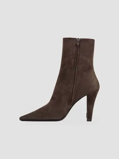 Saint Laurent Women's Jill Booties in Suede | Thumbnail 4