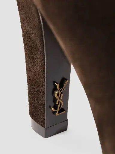 Saint Laurent Women's Jill Booties in Suede | Thumbnail 5