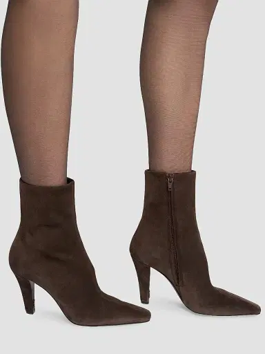 Saint Laurent Women's Jill Booties in Suede | Thumbnail 6