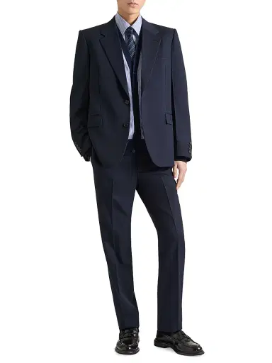 Givenchy Men's Fitted Leg Tailored Trousers in Wool | Thumbnail 2