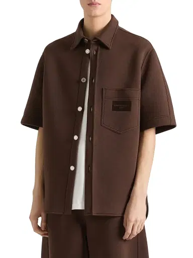 Givenchy Men's Shirt in Scuba with Paris Patch | Thumbnail 3 Givenchy Men's Shirt in Scuba with Paris Patch | Thumbnail 3