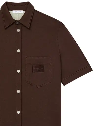 Givenchy Men's Shirt in Scuba with Paris Patch | Thumbnail 5 Givenchy Men's Shirt in Scuba with Paris Patch | Thumbnail 5