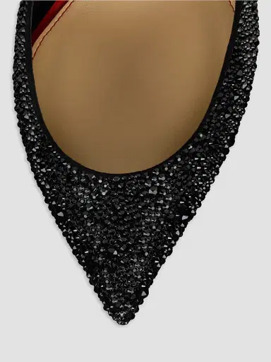 Christian Louboutin Women's La Pigalle 100MM Strass Suede Pumps | Thumbnail 4 Christian Louboutin Women's La Pigalle 100MM Strass Suede Pumps | Thumbnail 4