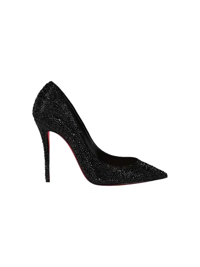 Christian Louboutin Women's La Pigalle 100MM Strass Suede Pumps