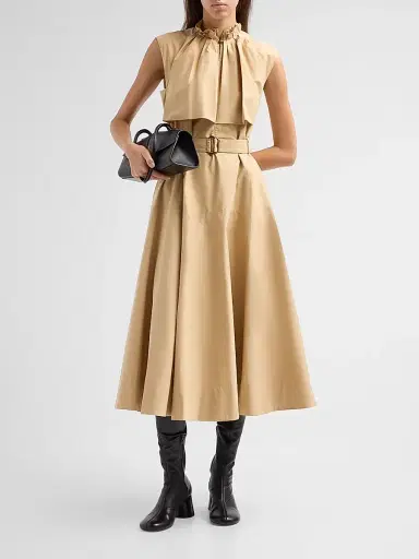 Burberry Women's Jessica Cotton Poplin Sleeveless Midi-Dress | Thumbnail 2 Burberry Women's Jessica Cotton Poplin Sleeveless Midi-Dress | Thumbnail 2