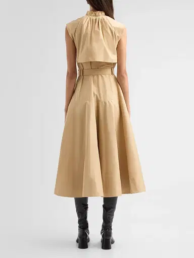 Burberry Women's Jessica Cotton Poplin Sleeveless Midi-Dress | Thumbnail 3 Burberry Women's Jessica Cotton Poplin Sleeveless Midi-Dress | Thumbnail 3