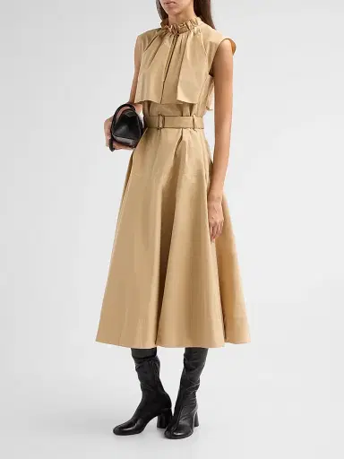 Burberry Women's Jessica Cotton Poplin Sleeveless Midi-Dress | Thumbnail 4 Burberry Women's Jessica Cotton Poplin Sleeveless Midi-Dress | Thumbnail 4
