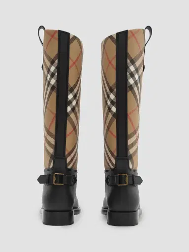 Burberry Women's Cavalier Check Knee-High Boots | Thumbnail 3 Burberry Women's Cavalier Check Knee-High Boots | Thumbnail 3