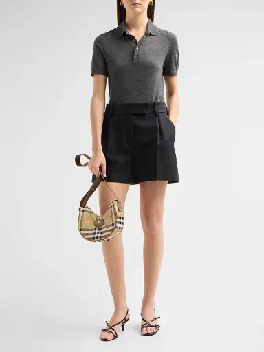 Burberry Women's Check Horseshoe Crossbody Bag | Thumbnail 5 Burberry Women's Check Horseshoe Crossbody Bag | Thumbnail 5