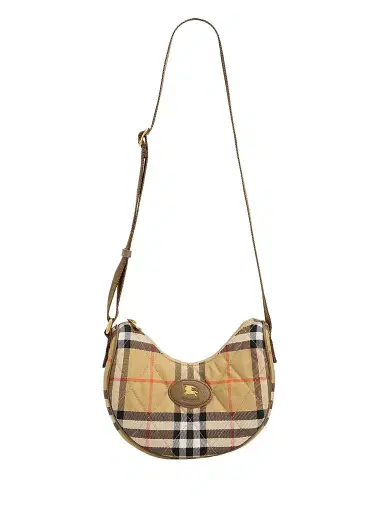 Burberry Women's Check Horseshoe Crossbody Bag | Thumbnail 1 Burberry Women's Check Horseshoe Crossbody Bag | Thumbnail 1