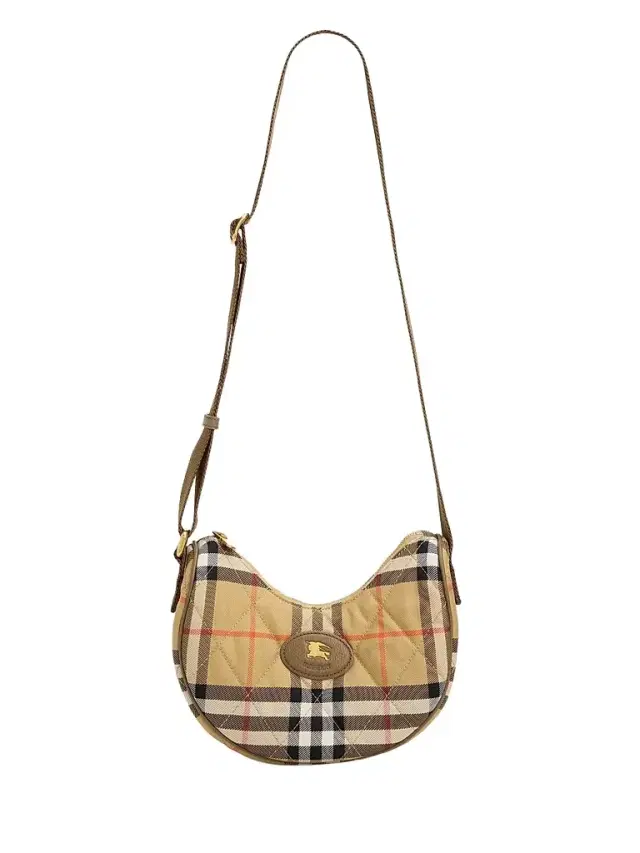 Burberry Women's Check Horseshoe Crossbody Bag