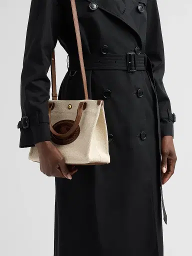 Burberry Women's EKD Mini Canvas Tote Bag | Thumbnail 4 Burberry Women's EKD Mini Canvas Tote Bag | Thumbnail 4